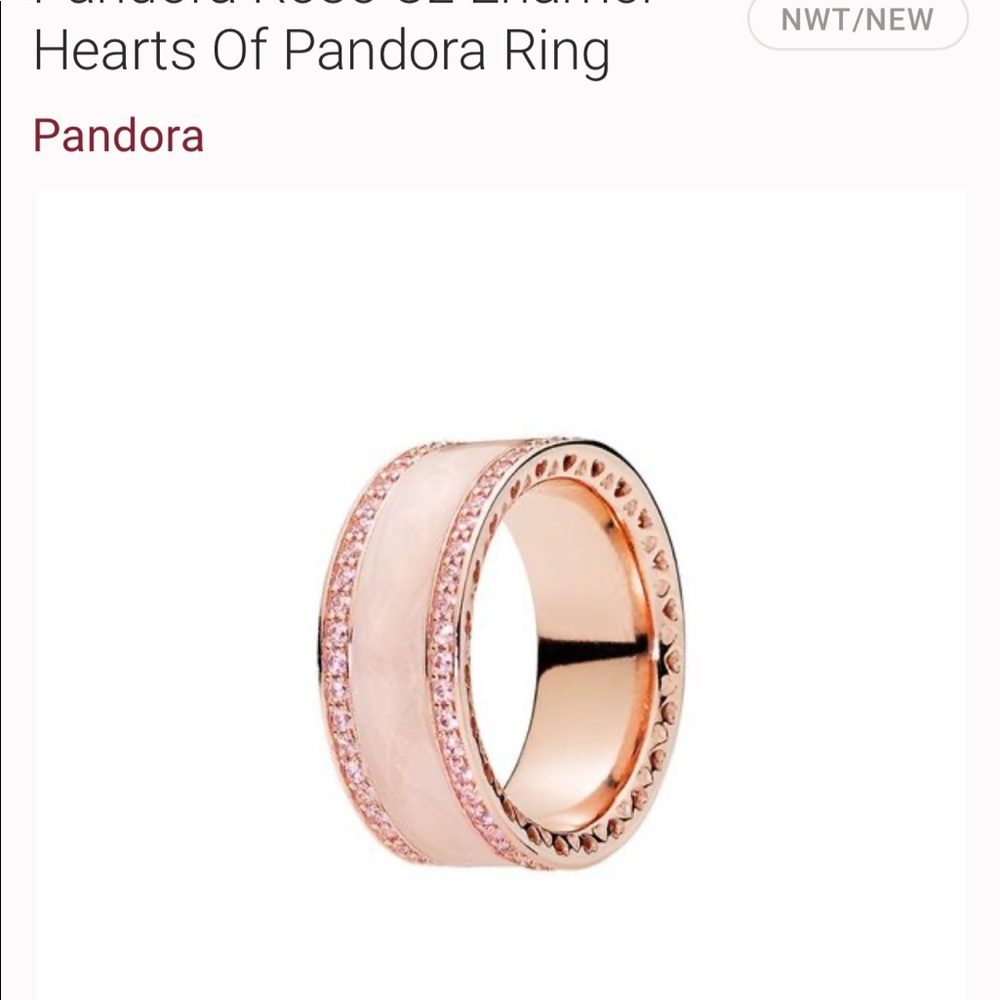 Pandora rose heart ring